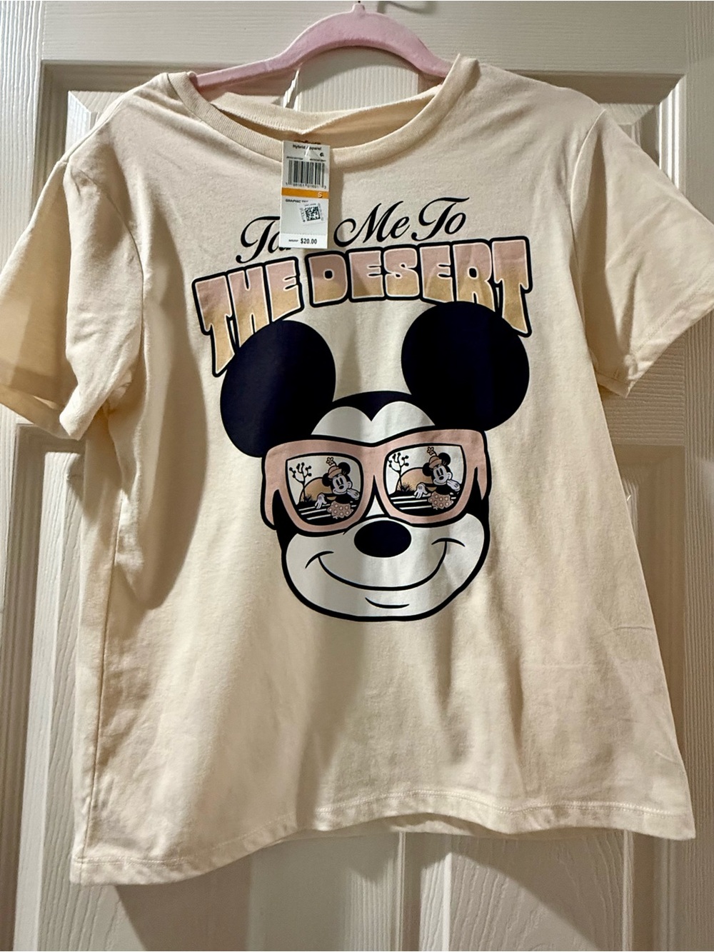 Disney Juniors "Take Me To The Desert" Mickey Mouse Graphic Tee - Cream